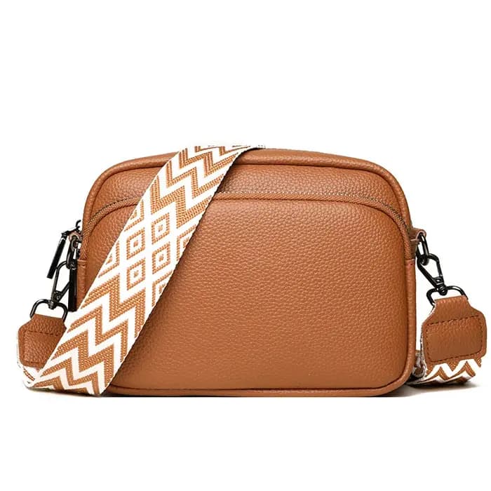 Sac bandoulière élégant en cuir véritable pour femme