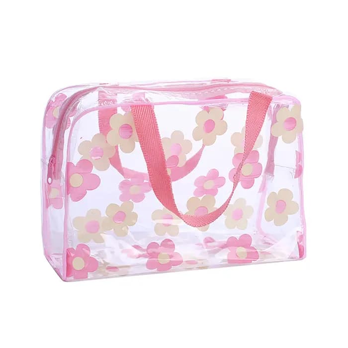 Sac cosmétique de voyage transparent