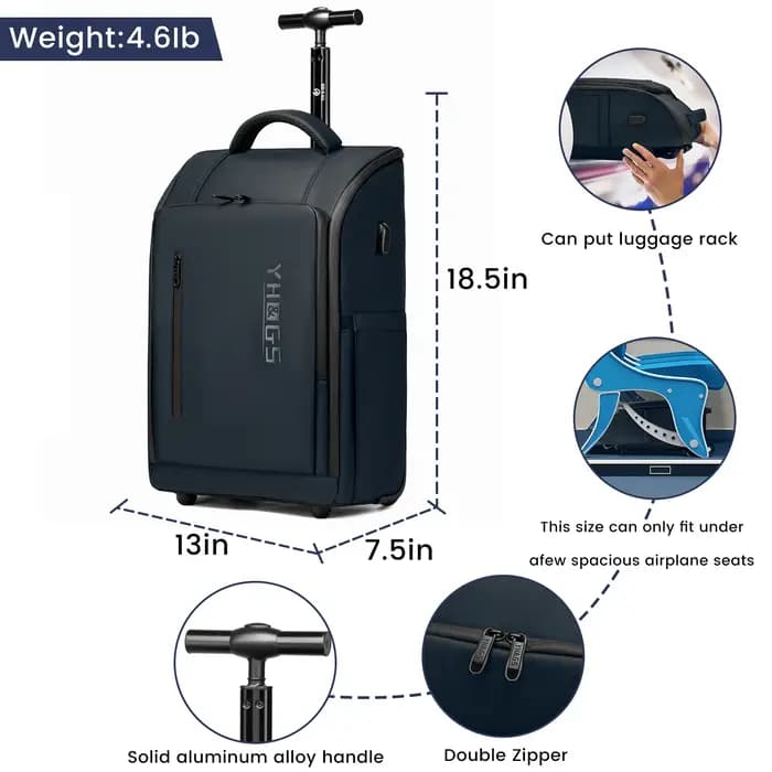Sac à dos à roulettes professionnel avec roulettes