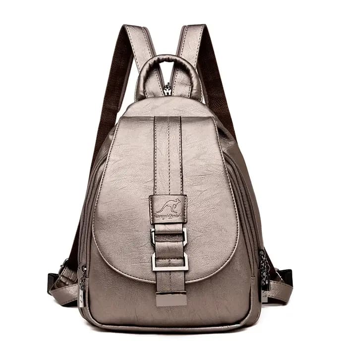 Mode en cuir souple femmes sac à dos de haute qualité Durable femme voyage sac à dos fermeture éclai