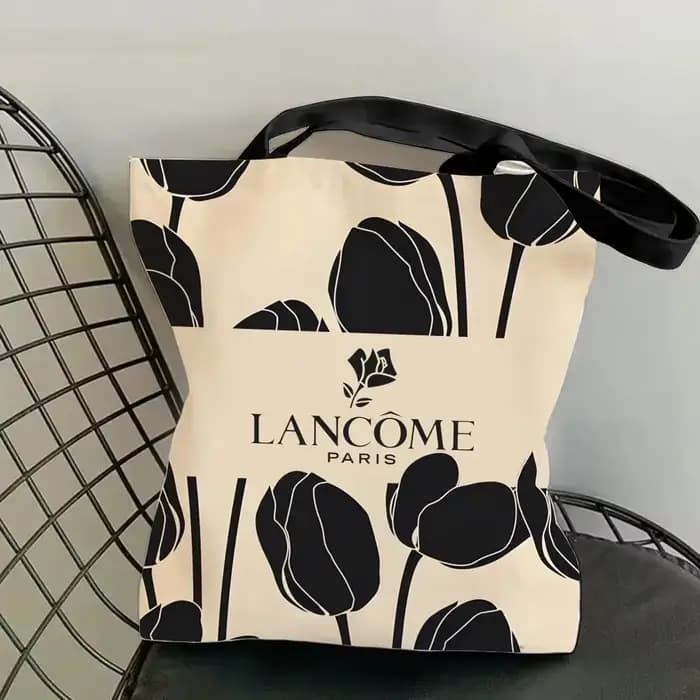 Sacs de rangement de luxe à motif L-L-LancomeS, sacs fourre-tout en toile imprimés double face, sacs