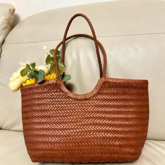 Sac fourre-tout tissé à la main de marque