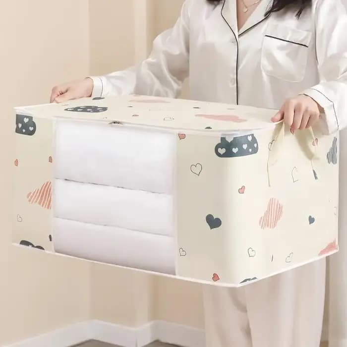 Grand sac de rangement pour vêtements et couettes avec fenêtre transparente