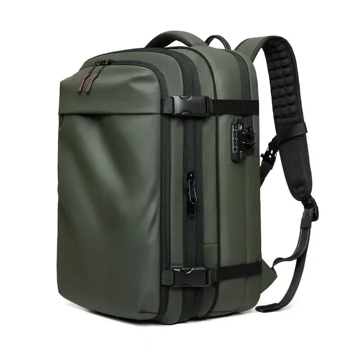 Sac à dos de voyage à compression sous vide pour hommes, sac à dos pour ordinateur portable, arc-en-