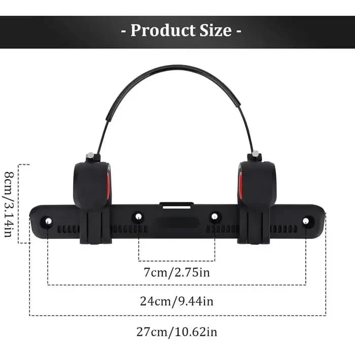 Clip de fixation réglable pour sac de vélo