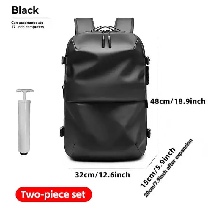 Sac à dos de voyage scellé sous vide, sac à dos extensible de 45 litres, air comprimé, étanche, avec