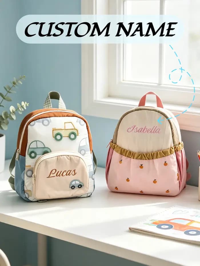 Sac à dos brodé personnalisé pour filles et garçons