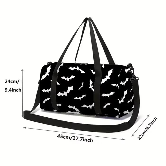 Sac de voyage blanc et noir grande capacité pour garçons et filles