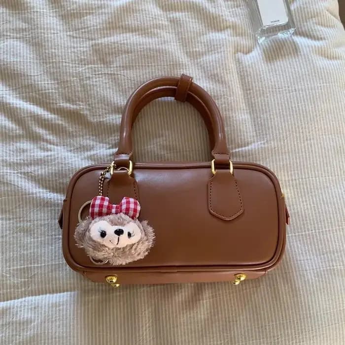 Sac bowling mini tendance Sac à main bandoulière pour femme Design rétro élégant Sensation haut de gamme Sac