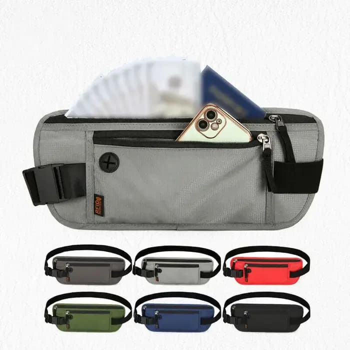 RFID bloquant étanche Sport voyage téléphone argent ceinture sac Fanny Packs hommes femmes caché portefeuille porte-passeport sac grande capacité
