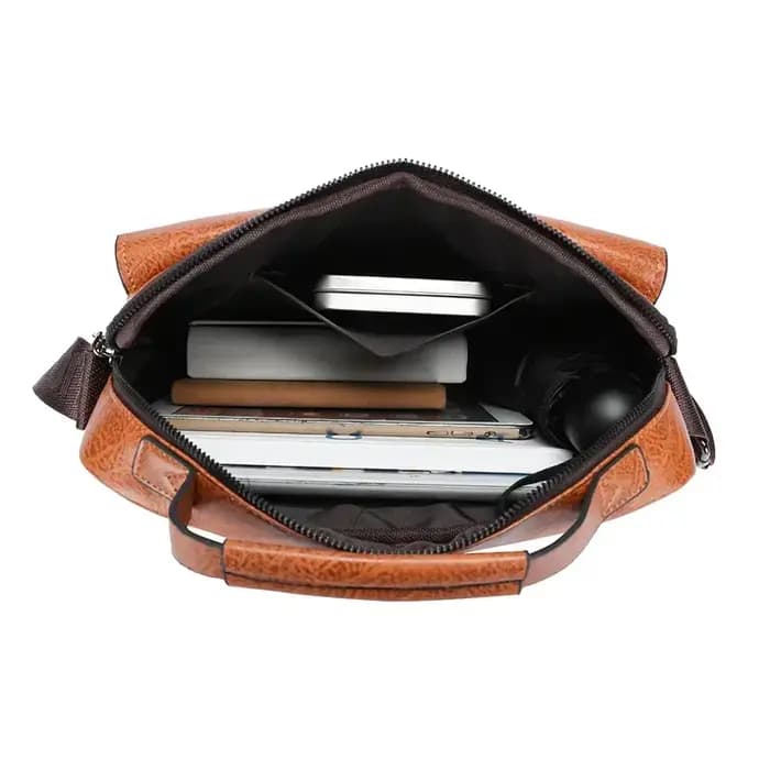 Sac à bandoulière décontracté en cuir pour hommes