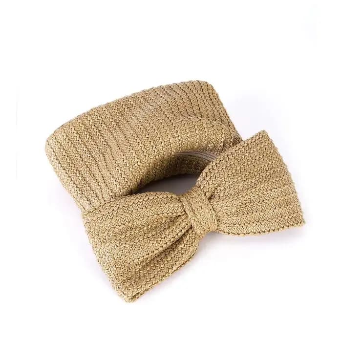 Pochette d'été tissée en paille pour femmes