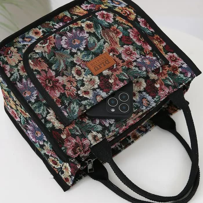 Sac fourre-tout Vintage à fleurs