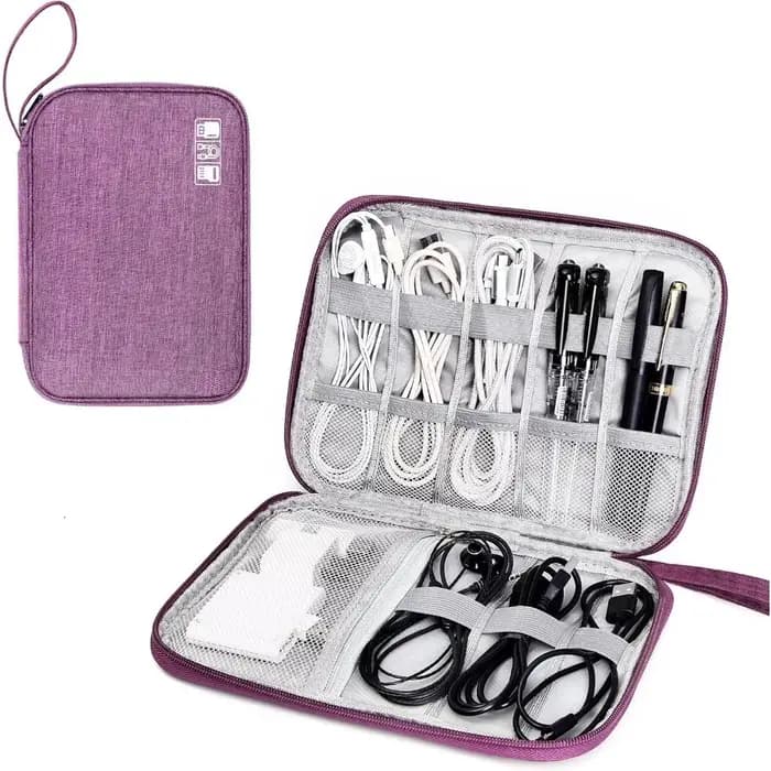 Sacoche de voyage pour appareils électroniques, sac de rangement portable pour câbles, accessoires électroniques, étui pour chargeur de téléphone, sacs de rangement