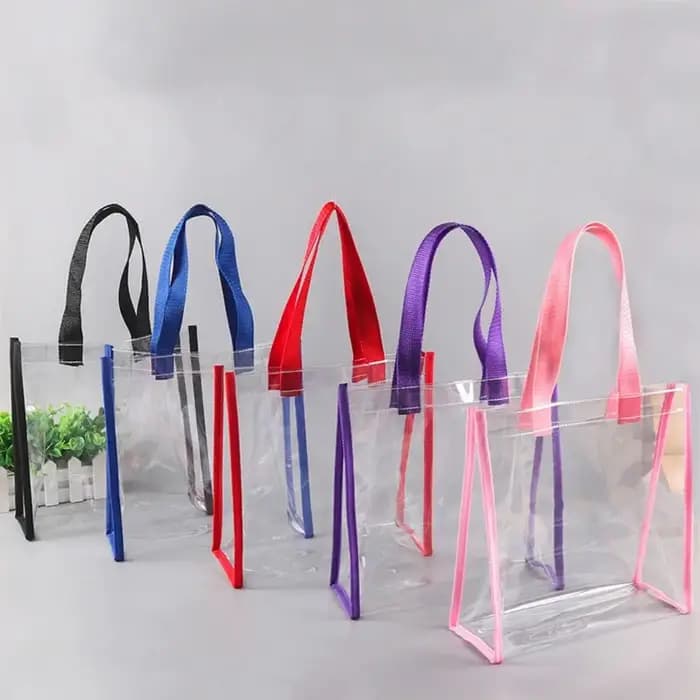 Sac fourre-tout transparent en PVC de grande capacité