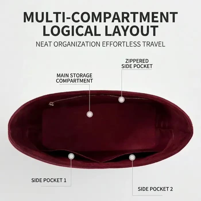 Insert de sac de haute qualité pour LV Carryall MM PM