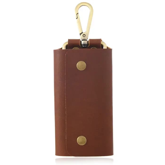 Porte-clés en cuir, organisateur de clés, portefeuille de rangement de clés en cuir véritable pour la maison, le bureau et l'école