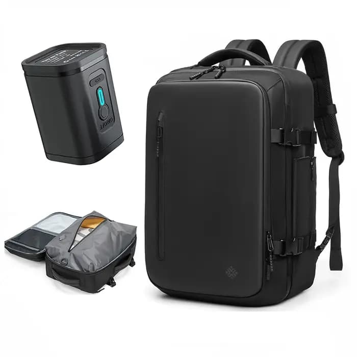 Voyage hommes compression sous vide sac à dos affaires 16 pouces sac à dos pour ordinateur portable