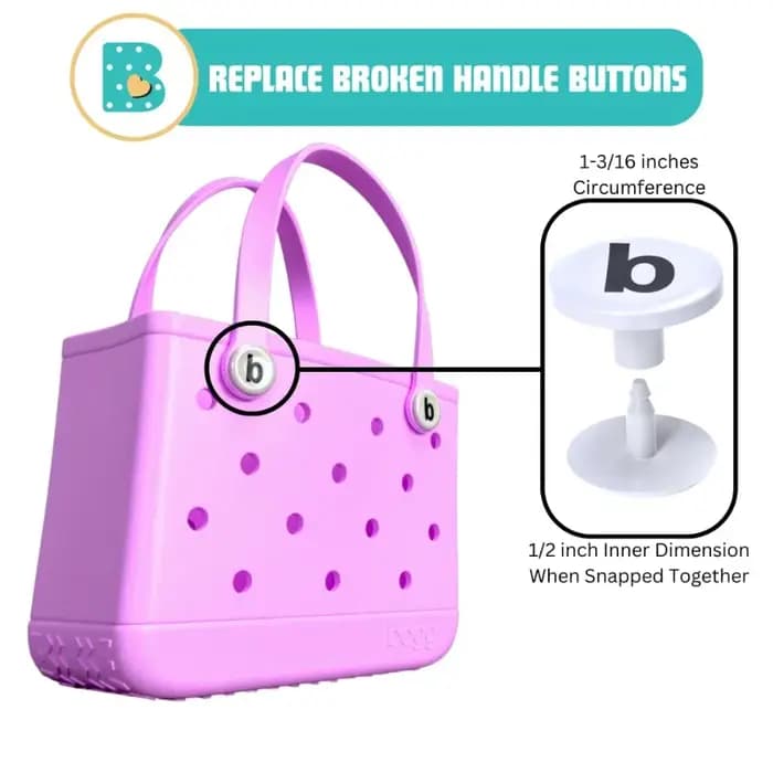 XL Sac de plage accessoires Rivet Extra Large Sac à main en plastique bouton Standard EVA caoutchouc