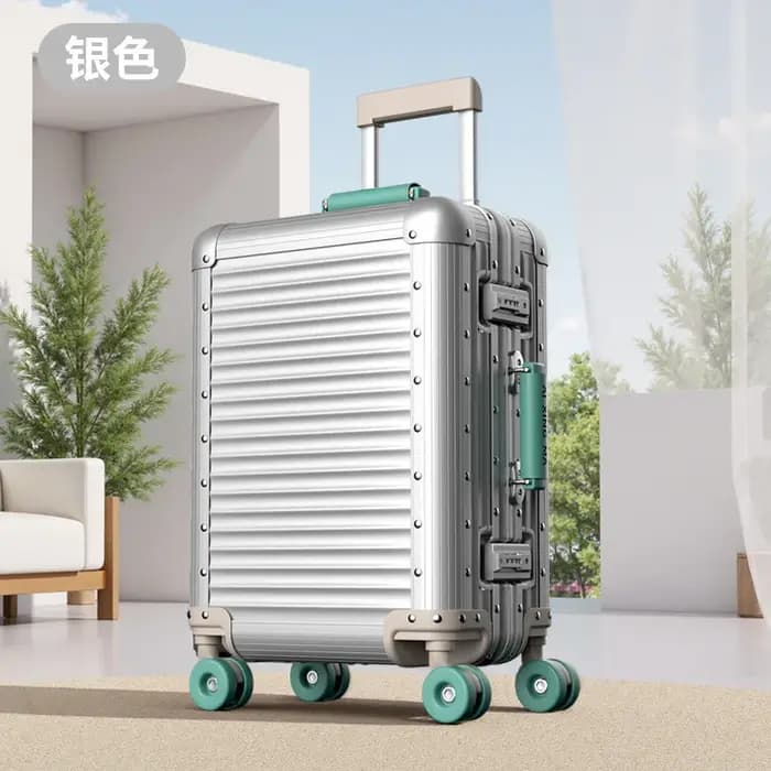 Valise de voyage en alliage d'aluminium et de magnésium, bagages roulants, chariot de 20/24 pouces,