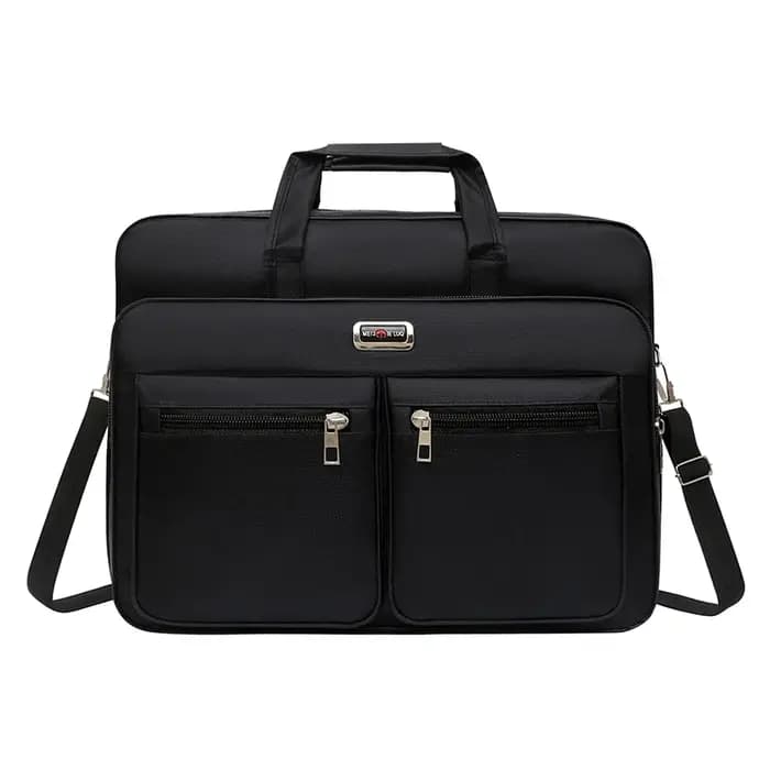 Porte-documents d'affaires de grande capacité pour hommes, sac à bandoulière portable multifonctionn