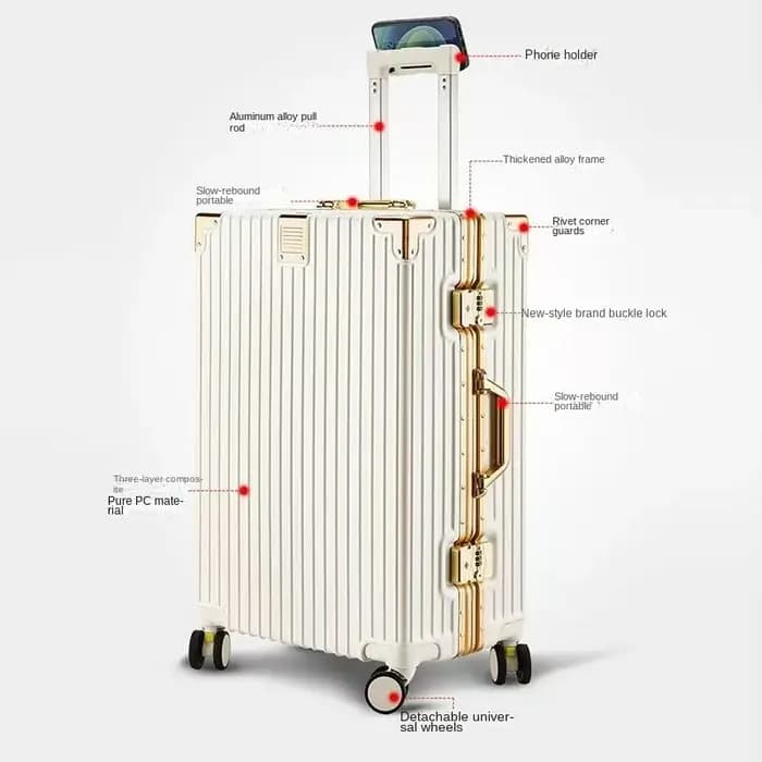 Valise antichoc et résistante aux chutes de 20 à 30 pouces