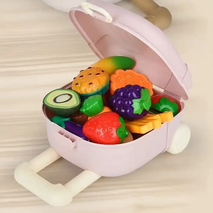 Coffret de rangement mini valise avec poignée rétractable