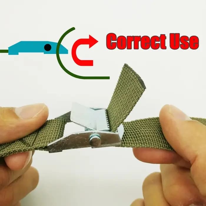 Sangle de fixation robuste de 2 m avec boucle à dégagement rapide pour un transport de marchandises et une sécurité des bagages durables
