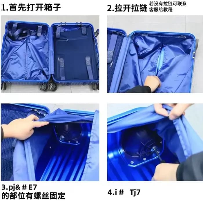 W398 valise de chariot à bagages de voyage A165 code d'entretien de rouleau de roue universel