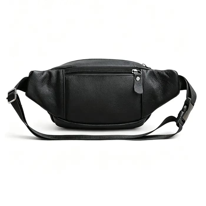 Sac bandoulière en cuir véritable pour homme