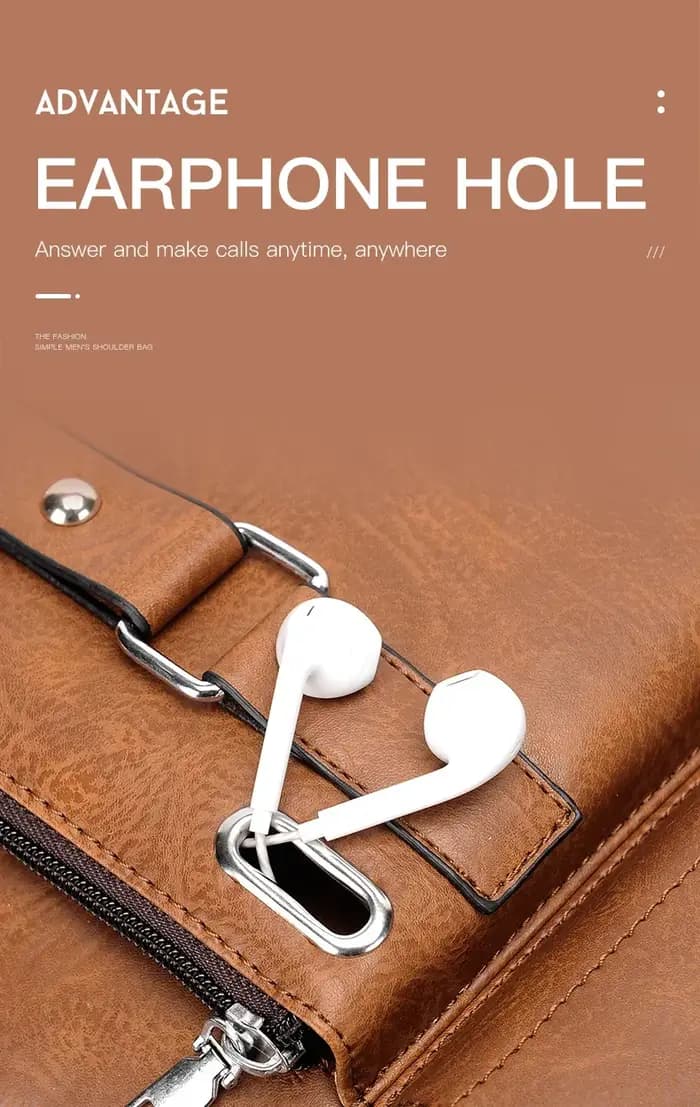 Sac à bandoulière de marque en cuir Pu pour hommes