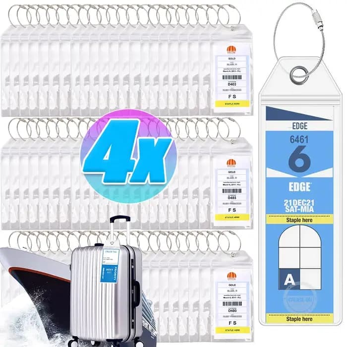 Porte-étiquette de bagage de croisière en plastique PVC épais