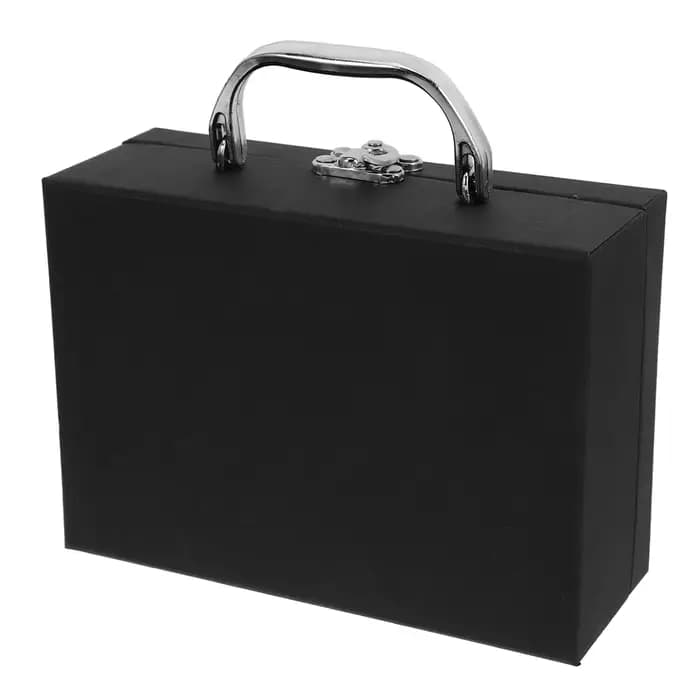 Boîte de rangement de valise en papier avec poignée