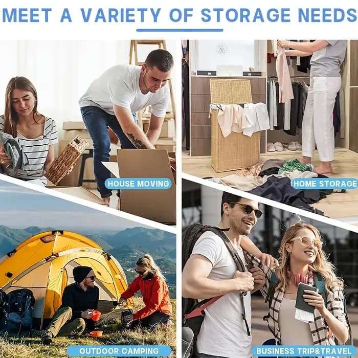 Ensemble de sacs de rangement de voyage, pour les voyages d'affaires, les voyages, les dortoirs, permet de gagner de la place, sac de rangement sous vide pour l'organisation de la maison