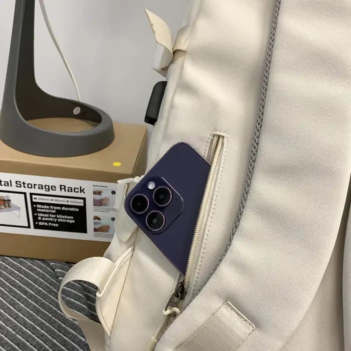 Sac à dos de voyage pour couple preppy multicouche de grande capacité