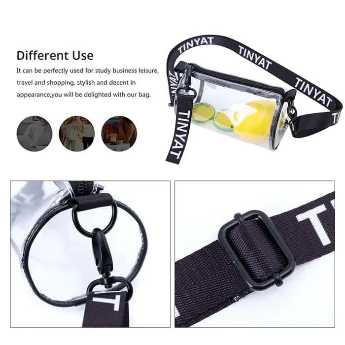 Sac bandoulière transparent TINYAT approuvé pour les stades