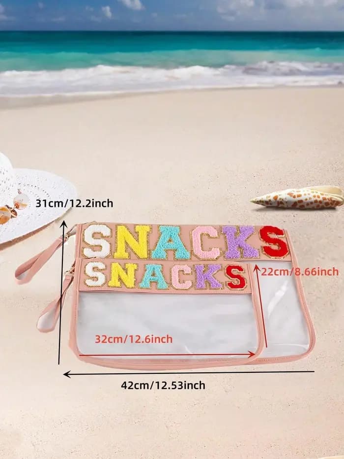 Sac en Pvc avec lettres patchées