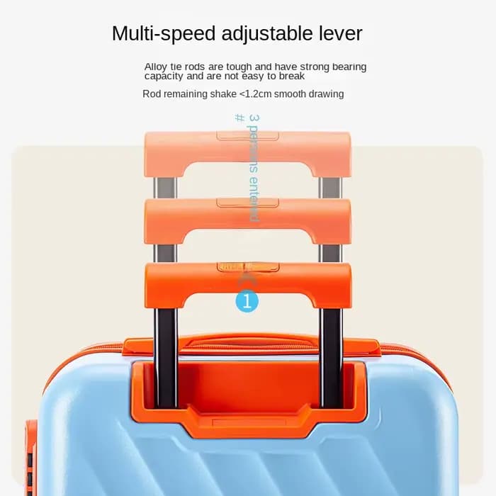 Valise à roulettes grande capacité 24 pouces avec roues multidirectionnelles silencieuses et serrure à combinaison, valise cabine