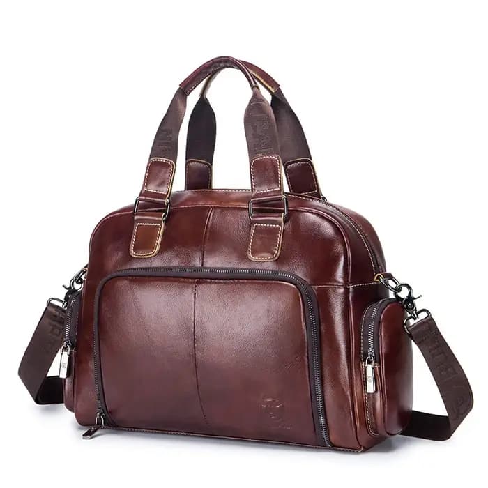 Sac à main en cuir véritable pour homme