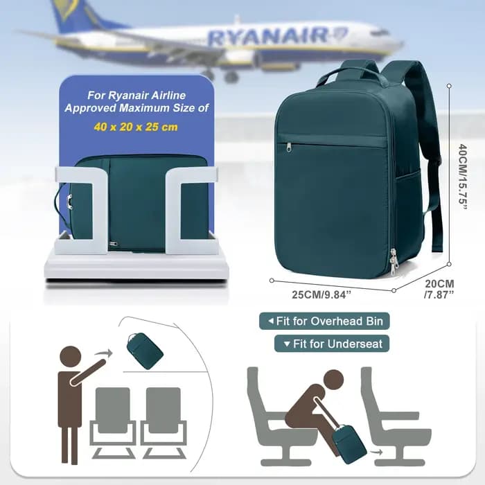 Sac à dos de bagage à main d'avion pour sac de cabine Ryanair 40x20x25