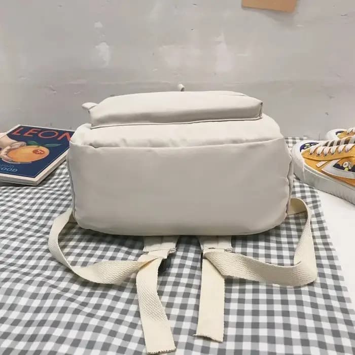 Sac à dos noir solide, sac d'école Oxford étanche