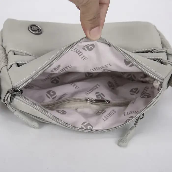 Sac à bandoulière décontracté et élégant, minimaliste, grande capacité, multi-zippé, léger, imperméable, pour femmes