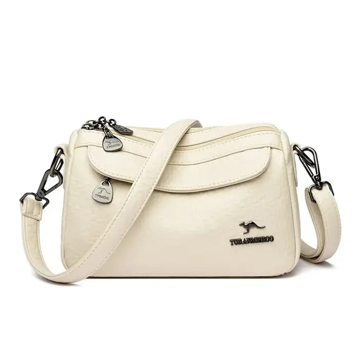 Sac bandoulière en cuir souple pour femme