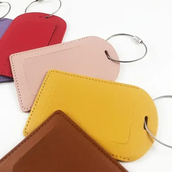 Étiquettes de bagage en cuir PU pour femmes et hommes