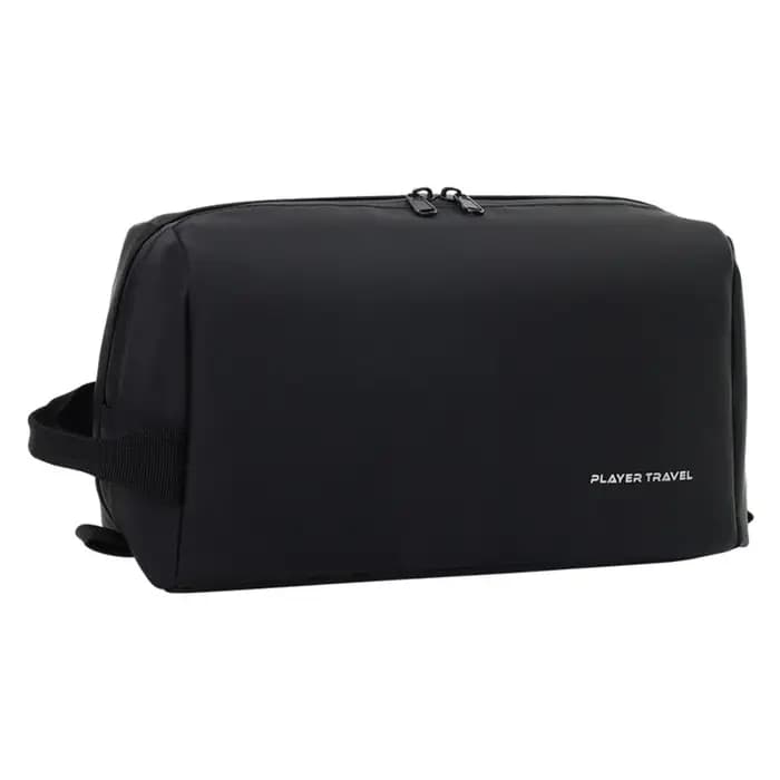 Sac de toilette imperméable pour homme, grande capacité, sac de toilette en PU portable, léger, sépa
