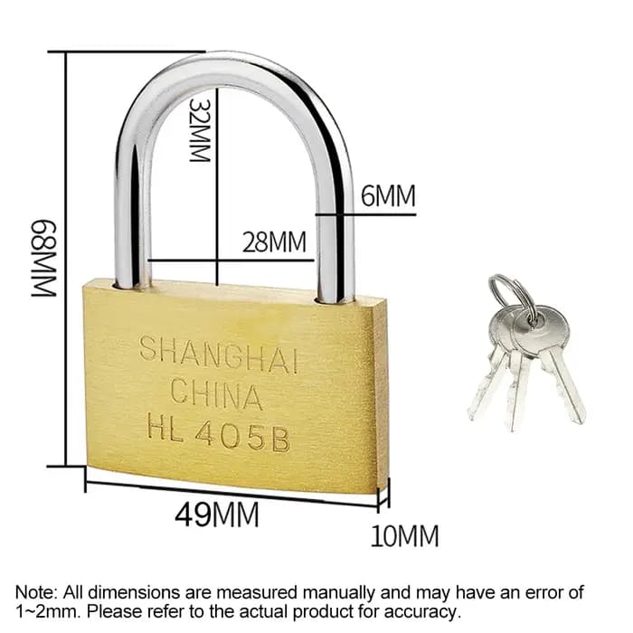 Cadenas en cuivre petites serrures pour casier à bagages matériel d'amélioration de l'habitat 20mm 25mm 30mm 40mm 50mm comprend 3 clés