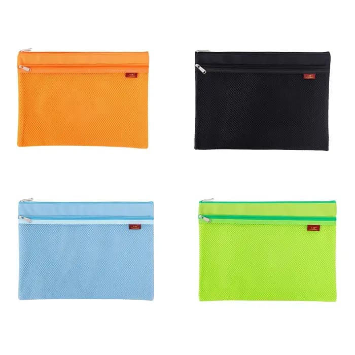 Portefeuille à fermeture éclair pour documents, sac à documents, dossier, stockage de documents, gril Oxford, accessoires d'évaluation universels, A4, 1PC