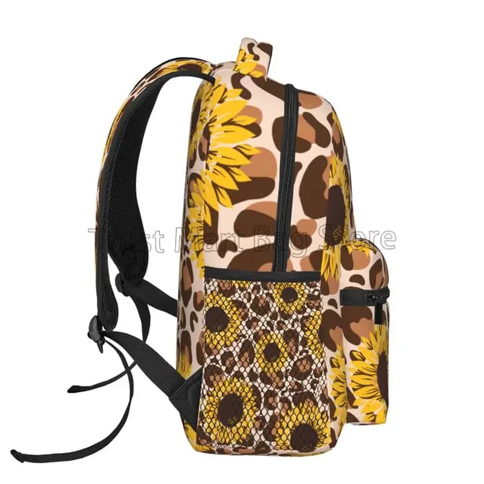 Sac à dos léopard tournesol pour filles et femmes
