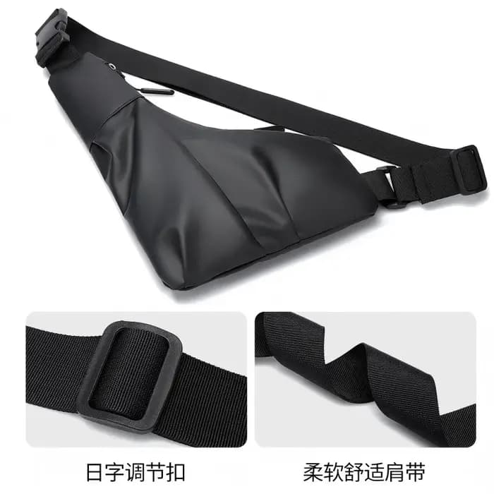 Sac croisé triangulaire antivol avec sangle réglable
