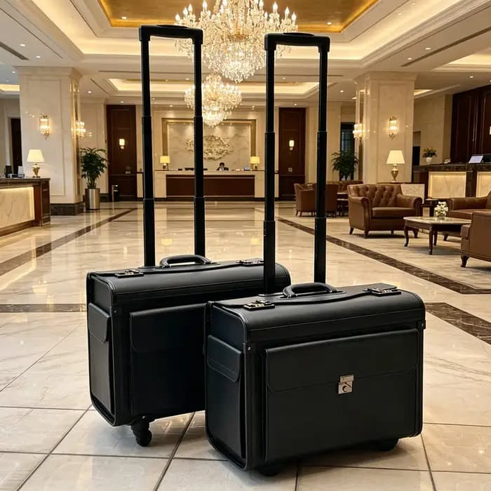 Valise de voyage pour agent de bord de 16 pouces, bagage pour ordinateur portable, sac de cabine pour l'aviation de 19 pouces, valise à roulettes pivotantes pour le personnel de cabine